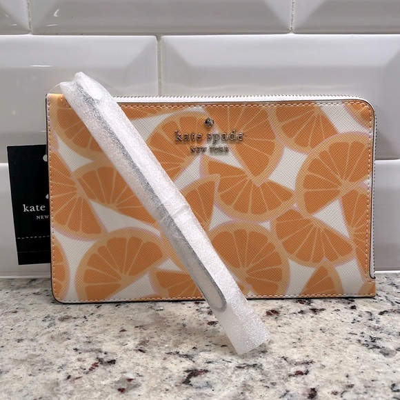 kate spade Handbags - Kate Spade Medium Oranges Wristlet NWT